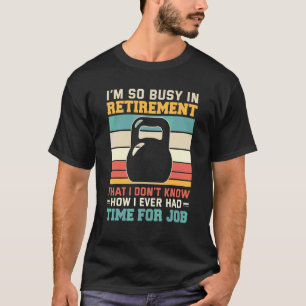 Gepensioneerde gym krachttraining gewichtheffen k t-shirt