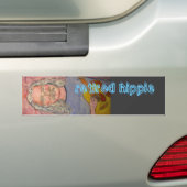 gepensioneerde hippie bumpersticker (Op auto)
