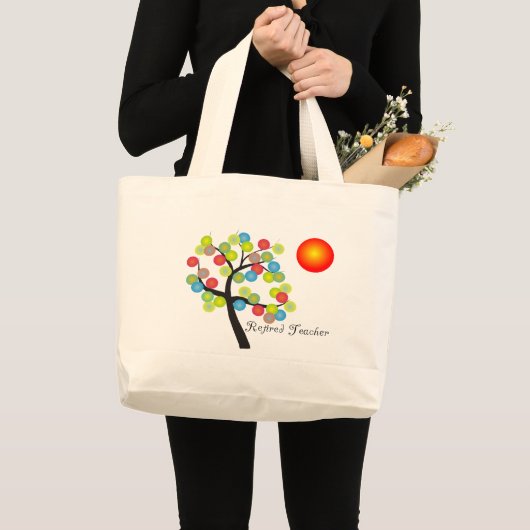 Gepensioneerde leraar Artsy Trees Canvas tas (Voorkant (product))
