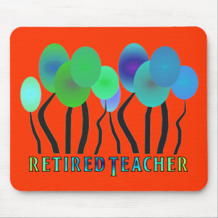 Gepensioneerde leraar Artsy Trees Gifts Muismat