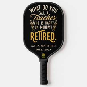 Gepensioneerde leraar Hoofd school Aangepast pensi Pickleball Paddle
