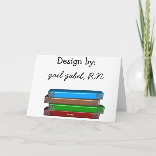 Gepensioneerde leraar Kaart Boeken Ontwerp (Achterkant)