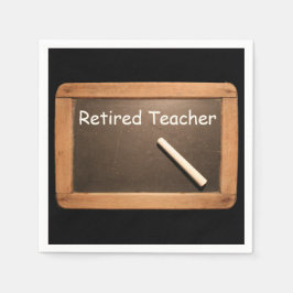 Gepensioneerde leraar pensioen papier servet