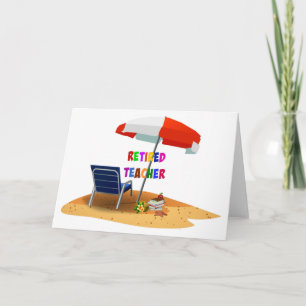 Gepensioneerde leraar, strandtafereel (herzien) kaart