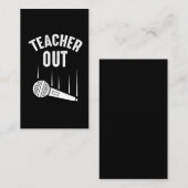 Gepensioneerde leraar uit Mic Drop Retirement Visitekaartje (Voorkant / Achterkant)