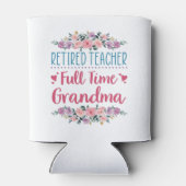 Gepensioneerde leraar voltijds oma blikjeskoeler (Achterkant)