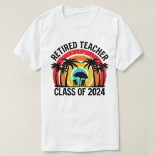 Gepensioneerde lerarenklasse van 2024 leraren pens t-shirt