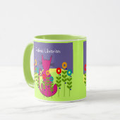 Gepensioneerde Librarian Cat Mok (Voorkant links)