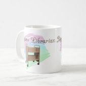Gepensioneerde Librarian EMPTY CART Koffiemok (Voorkant links)