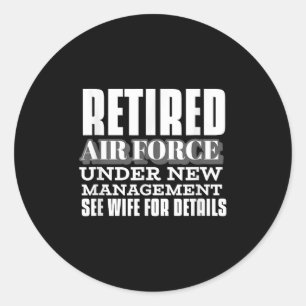 Gepensioneerde luchtmacht onder nieuw management p ronde sticker