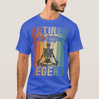 Gepensioneerde MeditatieGrappig pensioen retro ske T-shirt