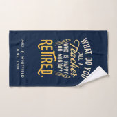 Gepensioneerde Muziekschool Leraar Pensioen Marine Handdoek (Handdoek)