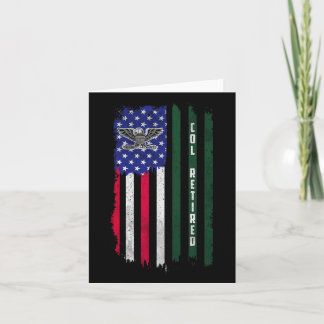 Gepensioneerde O6 Kolonel Kol Rang Amerikaanse Vla Kaart