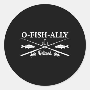 gepensioneerde O-Fish-Ally Vist Ronde Sticker