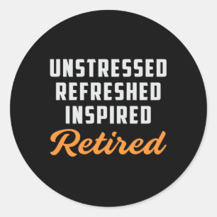 Gepensioneerde opa pensioen grappig cadeau ronde sticker
