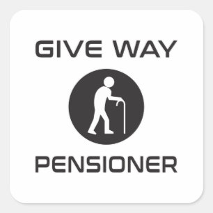 Gepensioneerde Opa pensioen Grappig geschenk idee Vierkante Sticker