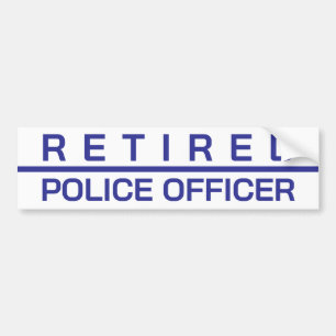 gepensioneerde politie-Bumpersticker Bumpersticker