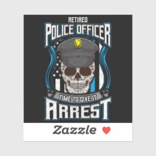 Gepensioneerde politieagent Blue Line Retirement C Sticker