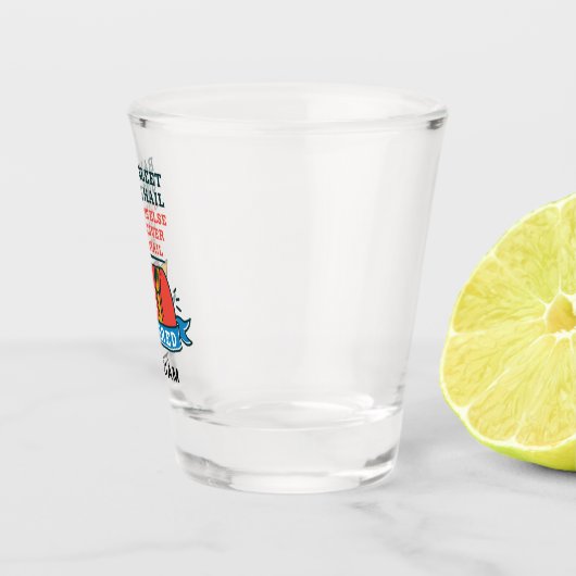 Gepensioneerde postbeambte Aangepaste postbode Pen Shot Glas (Rechts)