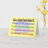 Gepensioneerde postbeambte - Grappige T-shirts en  Kaart (Gele Bloem)