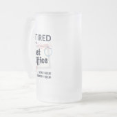 Gepensioneerde postbeambte Mailman Funny Matglas Bierpul (Voorkant links)