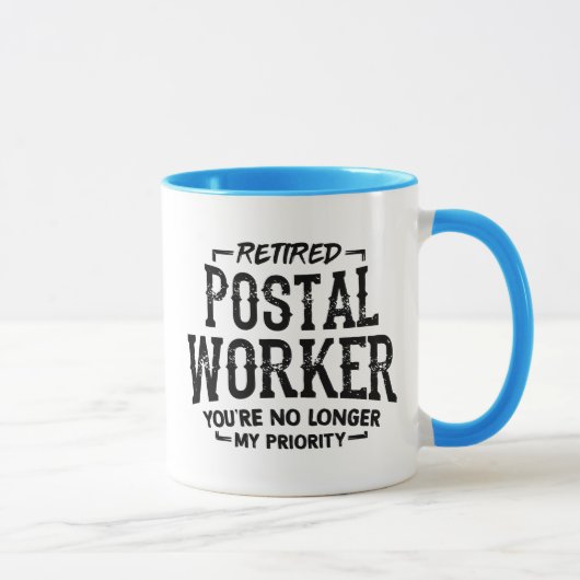 Gepensioneerde postbeambte Mailman Funny Mug Mok (Rechts)