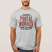 Gepensioneerde postbeambte Mailman Retirement Funn T-shirt (Voorkant)