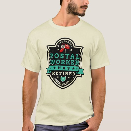Gepensioneerde postbeambte Mailman Retirement Funn T-shirt (Voorkant)