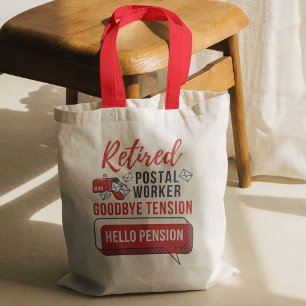 Gepensioneerde postbeambte Mailman Retirement Funn Tote Bag