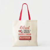 Gepensioneerde postbeambte Mailman Retirement Funn Tote Bag (Voorkant)