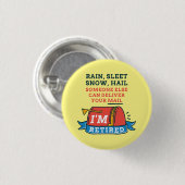 Gepensioneerde postbeambte Mailman Retirement Ronde Button 3,2 Cm (Voorkant /achterkant)