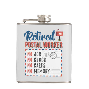  Gepensioneerde Postbode Pensioen Heupfles