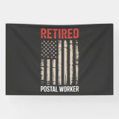 Gepensioneerde Postbode Pensioen Spandoek (Horizontaal)