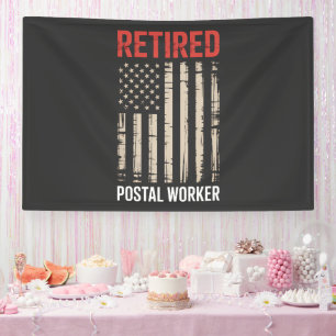 Gepensioneerde Postbode Pensioen Spandoek