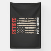 Gepensioneerde Postbode Pensioen Spandoek (Verticaal)