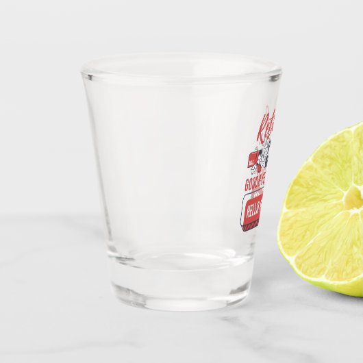 Gepensioneerde postbode shot glas (Links)