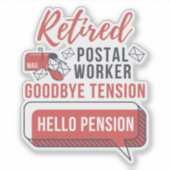 Gepensioneerde postbode sticker (Voorkant)