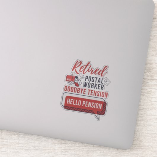 Gepensioneerde postbode sticker (Detail)