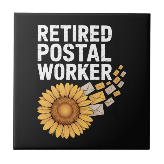 Gepensioneerde Postbode Tegeltje (Voorkant)