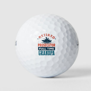 Gepensioneerde procureur fulltime opa pensioen golfballen