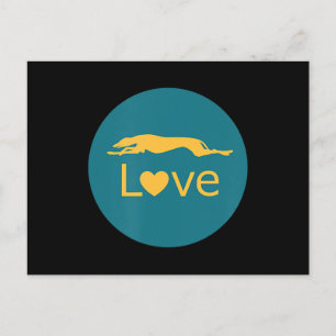 Gepensioneerde Racing Greyhound Love Briefkaart