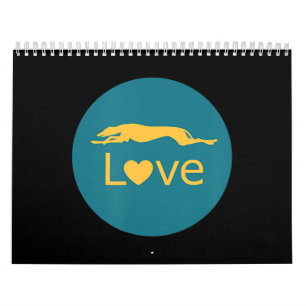 Gepensioneerde Racing Greyhound Love Kalender
