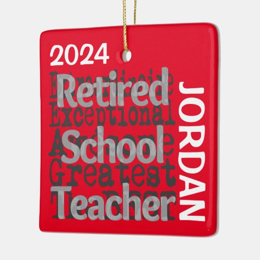 Gepensioneerde schoolleraar Buitengewoon CUSTOM Keramisch Ornament (Links)