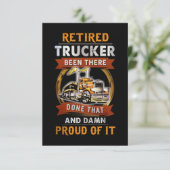 Gepensioneerde trucker kaart (Staand voorkant)