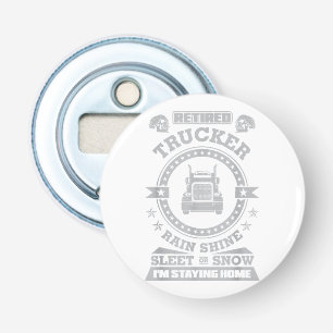 Gepensioneerde Trucker shirten Funny Truck chauffe Button Flesopener