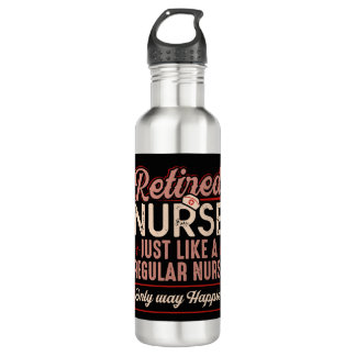Gepensioneerde verpleegkundigen, net als gewone ve waterfles 