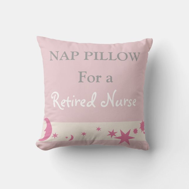 Gepensioneerde verpleegster "Nap Pillow" Kussen (Voorkant)