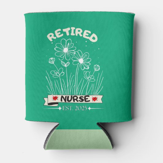 Gepensioneerde verpleegster RN EST. 2025 Verpleegk Blikjeskoeler (Voorkant)