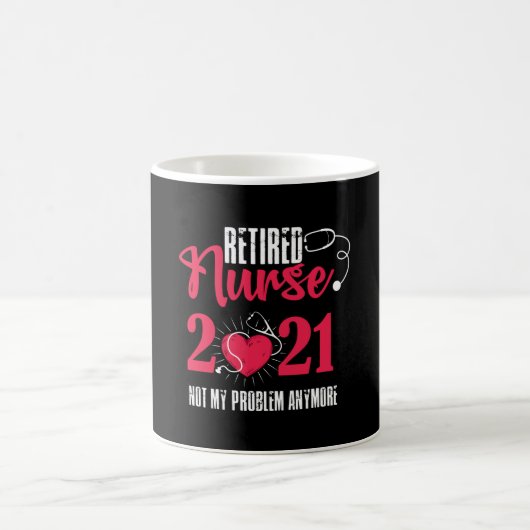 Gepensioneerde verpleegsters 2021 Niet mijn proble Koffiemok (Center)