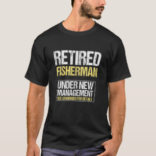 Gepensioneerde Visser Zie Klein Kinderen Voor Deta T-shirt
